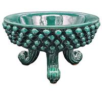 sicilia bedda - Alzata in Ceramica di Caltagirone - Forma PIGNA SICILIANA - Diametro 30 Centimetri (Verde)