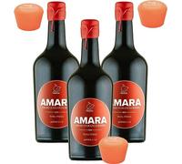 Sicilia Bedda - Amara Amaro d'Arancia Rossa - Amaro Siciliano con Tappo Sicilia Bedda (3 BOTTIGLIE CL. 25)