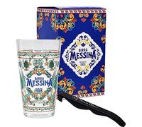 sicilia bedda - BICCHIERE BIRRA MESSINA ED. LIMITATA 0.2 CL - Tributo agli Artisti Siciliani con Apribottiglia (Pigne Santo Stefano di Camastra)