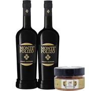 Sicilia Bedda - BOX 2 BOTTIGLIE di AMARO MONTE POLIZO con OMAGGIO di Pesto Trapanese - IDEA REGALO (2 Bottiglie da 70 on Pesto Trapanese 100 Grammi)