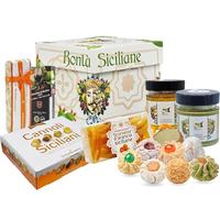 Sicilia Bedda - Box Regalo Prodotti Tipici Siciliani - LINEA DOLCE - In Elegante Box Maioliche Siciliane