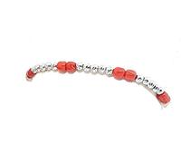 sicilia bedda - Bracciale in Corallo Rosso del Mediterraneo e Perle d'Argento 925 - Unisex - Prodotto Realizzato Interamente a Mano (20)