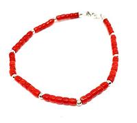 sicilia bedda - Bracciale in Corallo Rosso del Mediterraneo e Perle in Argento 925 - Unisex - Prodotto Realizzato Interamente a Mano (22)