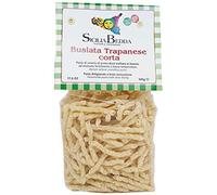 Sicilia Bedda - Busiate Trapanesi Artigianali di Grano Duro Siciliano Trafilate in Bronzo - Prodotte a Trapani come da Tradizione Gastronomica - Confezione da 500 Grammi (Busiata Trapanese Corta)