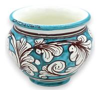 SICILIA BEDDA CAPACI Cachepot Vaso per Piante in Ceramica Caltagirone, h 8 e Ø 9 cm (1Unità) con Diverse opzioni Decoro - Decoro 9