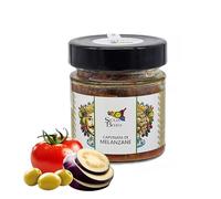 Sicilia Bedda - Caponata Siciliana di Melanzane - Prodotto in Sicilia SENZA CONSERVANTI - Vasetto Vetro da 200 Gr.