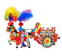 Sicilia Bedda - Carretto Siciliano Originale - Prodotto realizzato interamente a mano - 100% Legno intagliato (23 x 15 Cm)