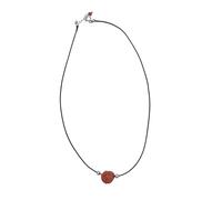 sicilia bedda - Collana Unisex con Corallo Rosso del Mediterraneo e Argento 925 - Filo Caucciù Cerato - Gioiello Artigianale (Caucciù Blu, 40 Centimetri)