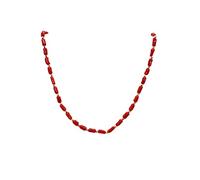 sicilia bedda - Collana Unisex in Corallo Rosso del Mediterraneo - Prodotto Realizzato interamente a mano. (COL01, 50)