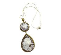 sicilia bedda - Collane in Corallo Rosso del Mediterraneo - Gioielli Argianali realizzati a Mano (COLLANA DOPPIO CAMMEO)