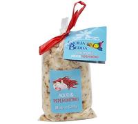 Sicilia Bedda - FIOR DI SALE AROMATIZZATO IN BUSTA GR. 200 - Prodotto nelle Saline Trapanesi (Aglio e Peperoncino)