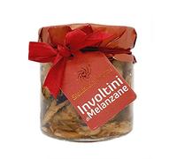 Sicilia Bedda - INVOLTINI DI MELANZANE SICILIANE - Con Menta, Origano e Aglio - Alta Qualità Siciliana in Elegante Vasetto Vetro Gr. 230