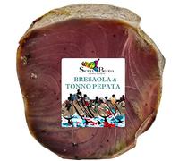 Sicilia Bedda - MOSCIAME/BRESAOLA DI TONNO SENZA CONSERVANTI - Prodotto Lavorato nelle Tonnare Trapanesi - Gr. 170_200 (Mosciame Pepato)