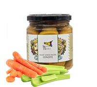 Sicilia Bedda - Olive Siciliane in Vasetto - Prodotto Autentico (Gr. 280, Olive Verdi Condite)