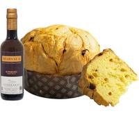 Sicilia Bedda - PANETTONE ARTIGIANALE BONFISSUTO 1 KG - Prodotto a Lievitazione Naturale - IDEA REGALO (Pantelleria con Marsala Superiore Dolce Cl. 37,5)