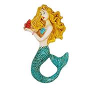 sicilia bedda - PESCI IN CERAMICA SICILIANA da Parete - Prodotti Artigianali realizzati a Mano (19x10, Sirena Verde Acqua)