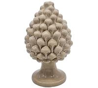 sicilia bedda - Pigna in Ceramica Siciliana - Prodotto Realizzato Interamente a Mano - Pigna Decorativa (Avorio, 13_x_8Cm)
