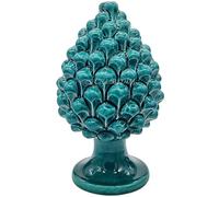 sicilia bedda - Pigna in Ceramica Siciliana - Prodotto Realizzato Interamente a Mano - Pigna Decorativa (Verde Acqua, 22_x_14Cm)