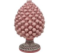 sicilia bedda - Pigna Siciliana con Piede Decorato - Modello Maioliche - Ceramica di Caltagirone (Altezza 25 x 15, Rosa)