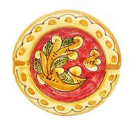 Sicilia Bedda - POSACENERE IN CERAMICA SICILIANA - Elegante complemento d'arredo per Casa e Ufficio (Maioliche Rosse)