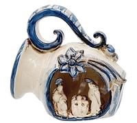 sicilia bedda - Presepe in Ceramica di Caltagirone - Realizzati interamente a Mano (Natività Giara, Blu)