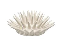 sicilia bedda - RICCIO DI MARE IN CERAMICA SICILIANA - Prodotto da Parete o Soprammobile - Prodotto Artigianale (12x4 Bianco)