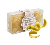 Sicilia Bedda - Scorzette di Limone Siciliane - Scorze di Limone Candite - Snack di Frutta in elegante confezione da 160 Grammi