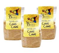 Sicilia Bedda - Semola di Grano duro per Cous Cous Trapanese (NON PRECOTTO) - Prodotto Realizzato a Trapani - Confezione 500 Gr. (3 Confezioni)
