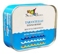Sicilia Bedda - TONNO ROSSO DEL MEDITERRANEO IN OLIO D'OLIVA - Vari Tagli e Formati (Tarantello, Latta 300 Grammi)