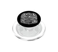 Sicilia Italia Paesaggio urbano xilografia PopSockets PopGrip per MagSafe