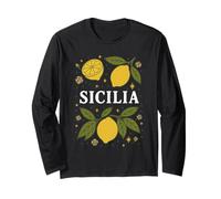 Sicilia Limone Design Frutta Siciliana Arte Sicilia Amante Maglia a Manica