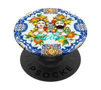 Sicilia Mori testa limone estate arte PopSockets PopGrip Adesivo