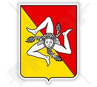 SICILIA Siciliana ITALIA Italiana Stemma Distintivo Cresta 90mm Vinile Adesivo