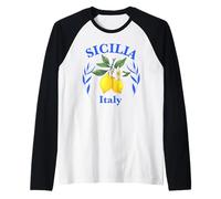 Sicilia Souvenir Italiano Limoni Italia Souvenir dalla Sicilia Maglia con Maniche Raglan