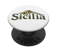 Sicilia stile retrò Monte Etna Arte siciliana PopSockets PopGrip Adesivo