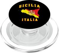 Sicilia Trinacria Bandiera Dentro Sicilia Isola Mappa Vintage PopSockets PopGrip per MagSafe