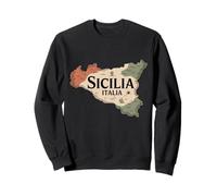 Siciliani Italiani Italia Sicilia Mappa Palermo Italia Sicilia Felpa