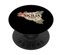 Siciliani Italiani Italia Sicilia Mappa Palermo Italia Sicilia PopSockets PopGrip Adesivo