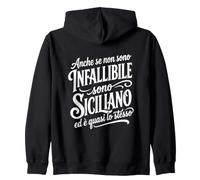 Siciliano Divertente Orgoglio Sicilia Frase Felpa con Cappuccio