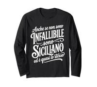 Siciliano Divertente Orgoglio Sicilia Frase Maglia a Manica