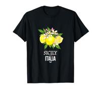 Sicily Sign I Love Sicily, Sicily Italy Limone Illustration Maglietta