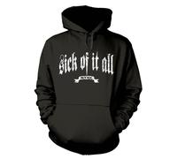 SICK OF IT ALL - LOGO BLACK Hooded Sweatshirt Medium
