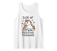 Sick of Positive Thinking Unicorn Canotta