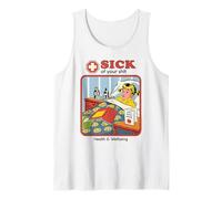 Sick of Your Shit Sarcastic Retro Vintage Funny Adult Humor Canotta