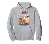 Sick of Your Shit Sarcastic Retro Vintage Funny Adult Humor Felpa con Cappuccio