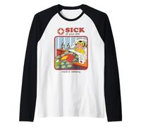 Sick of Your Shit Sarcastic Retro Vintage Funny Adult Humor Maglia con Maniche Raglan