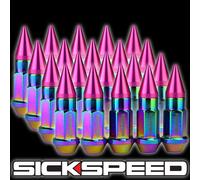 SICKSPEED 20 PC Neo Cromo / Rosa a Punte Alluminio 50MM Lug Dadi Ruota 12X1.5