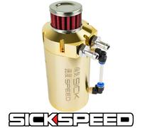 SICKSPEED 24K Color Oro con Sfiati Olio Catch Lattina Diaframma Motore Filtro P2