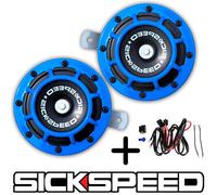 SICKSPEED 2PC Blu Super Loud Griglia Montante Compatto Blast Tono Clacson