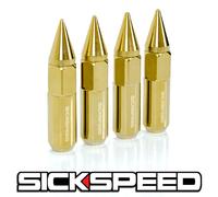 Sickspeed 4 PC 24K Color Oro a Punte Esteso Accordatore Manico Dadi Ruote / Rims